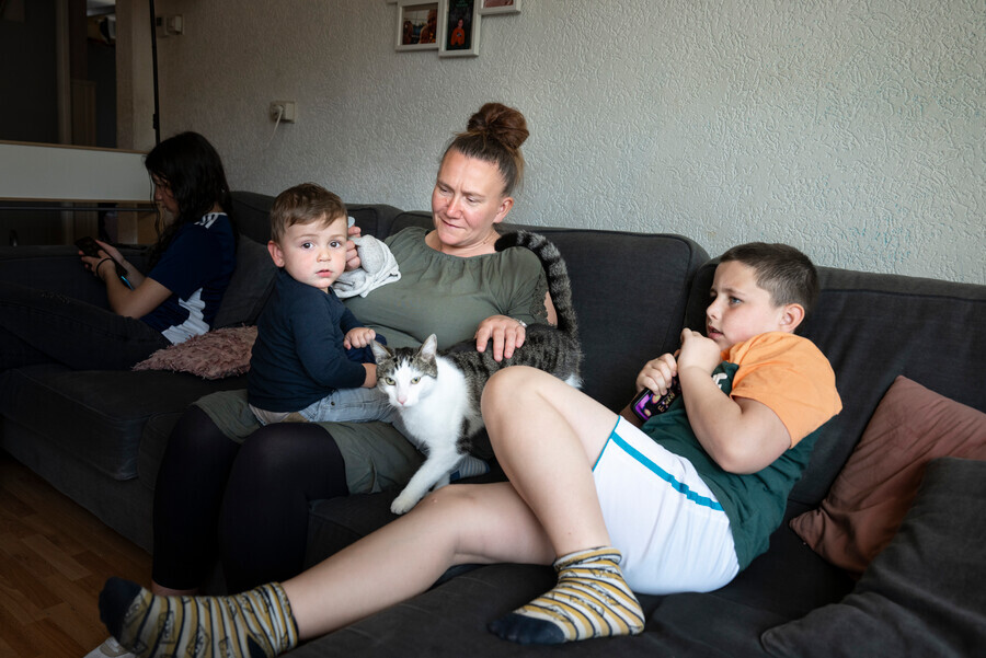 Priscilla, kinderen en kat